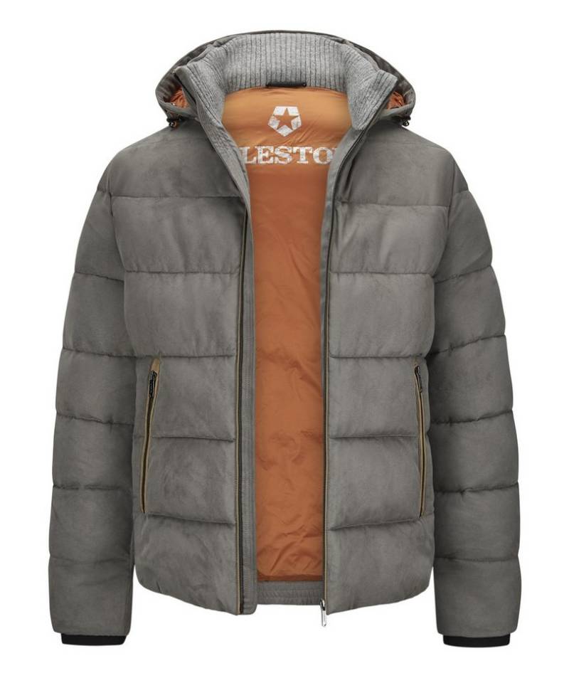 Milestone Steppjacke MSCaleb edles Microvelours mit Kapuze, atmungsaktiv und wasserabweisend von Milestone