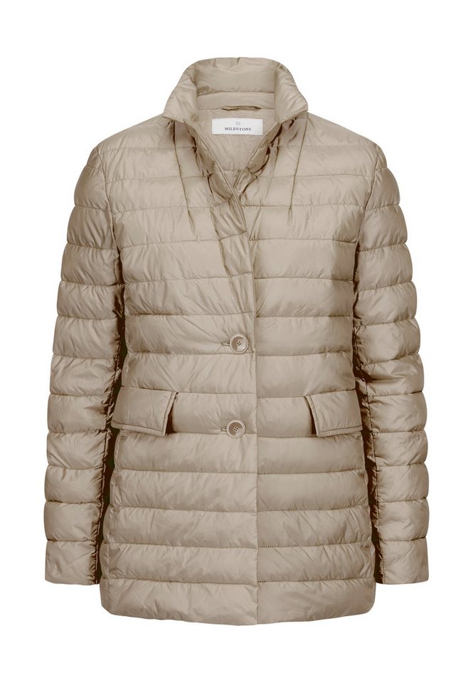 Milestone Steppjacke MSLilo eleganter quer gesteppter Long-Blazer von Milestone