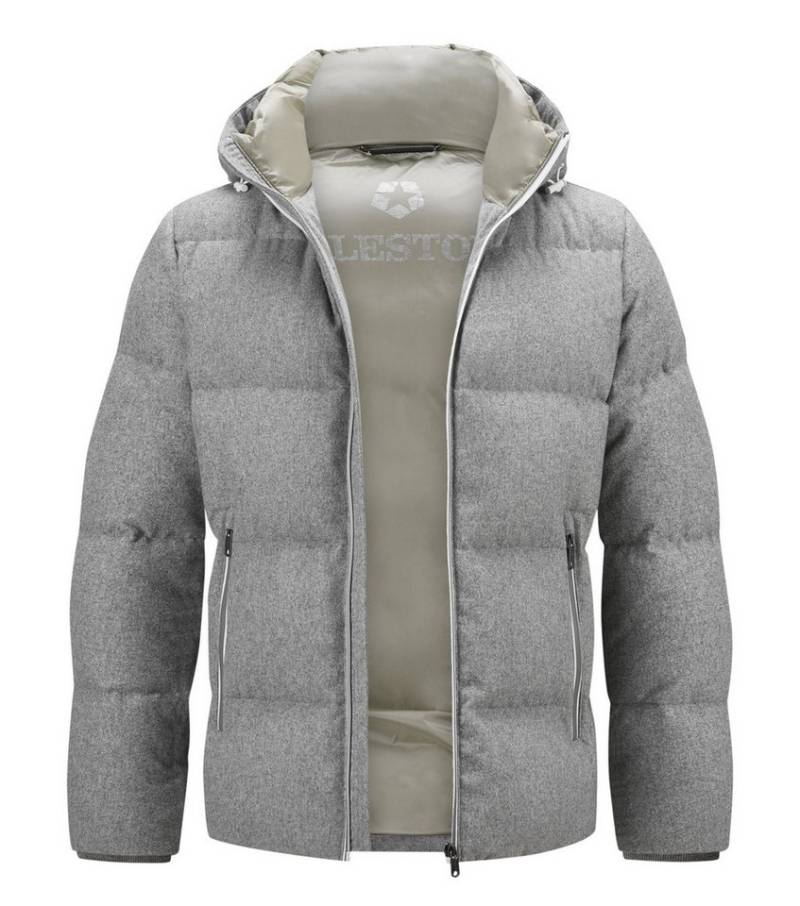 Milestone Steppjacke MSSpencer_Sorona edle Wollmischung mit Melange-Optik und abtrennbarer Kapuze von Milestone