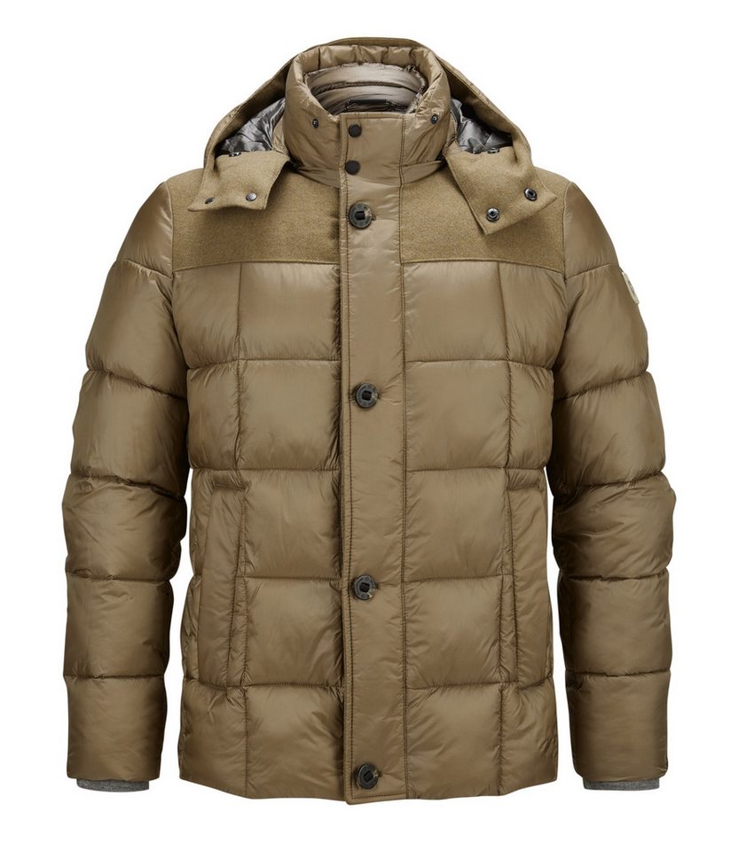 Milestone Steppjacke MSTimber Winterjacke im Materialmix mit Kapuze, waserabweisend und winddicht von Milestone