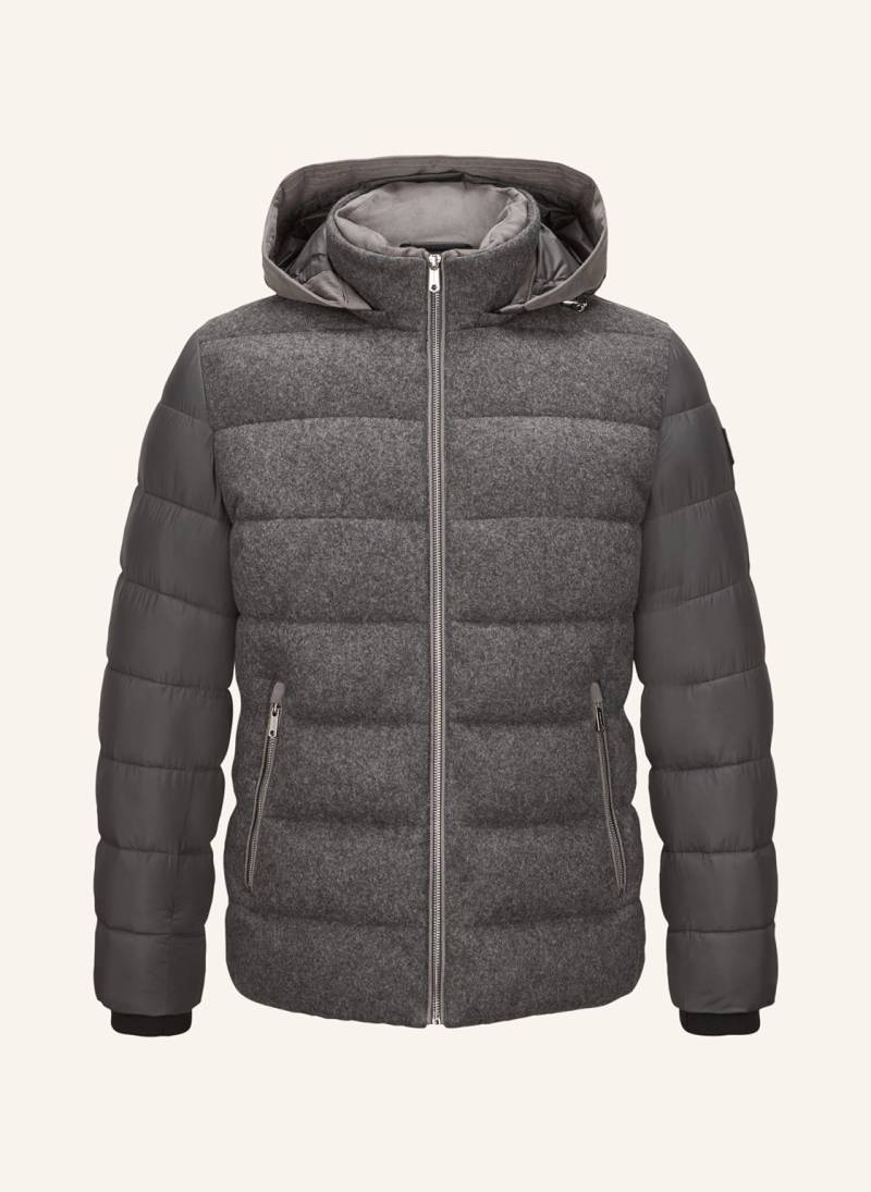 Milestone Steppjacke Msshepard Im Materialmix Mit Abnehmbarer Kapuze grau von Milestone