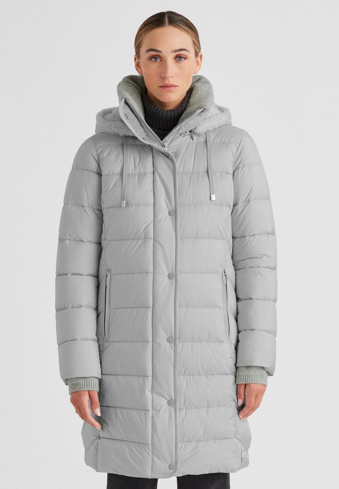 Milestone Steppmantel MSAdara Damen Steppjacke Lang Mantel gesteppt schlanke Passform von Milestone