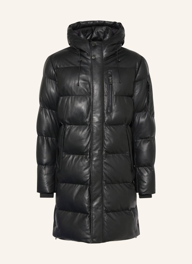 Milestone Steppmantel Mspiero Aus Leder schwarz von Milestone