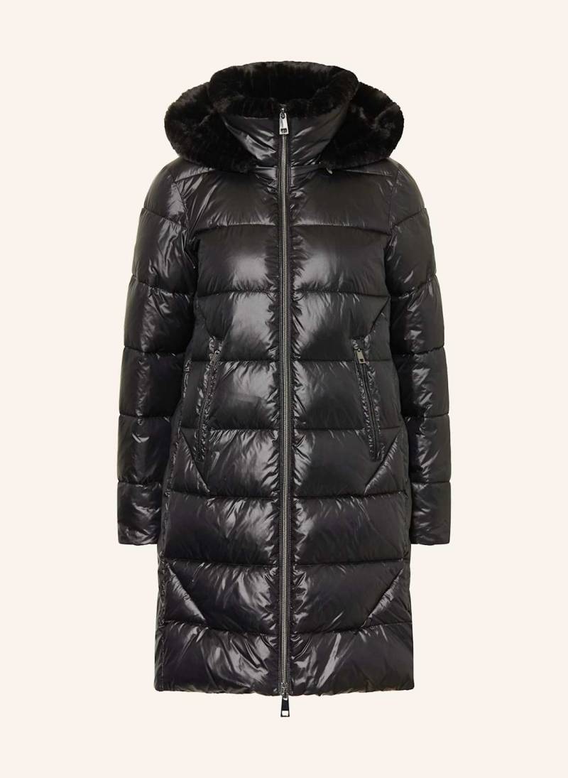 Milestone Steppmantel Msrocky Mit Abnehmbarer Kapuze Und Kunstfell schwarz von Milestone