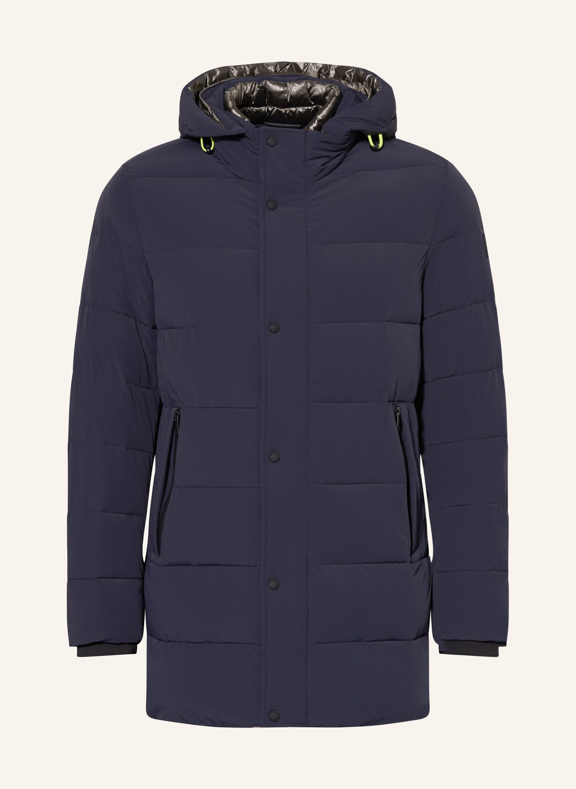 Milestone Steppmantel Mstedros Mit Abnehmbarer Kapuze blau von Milestone