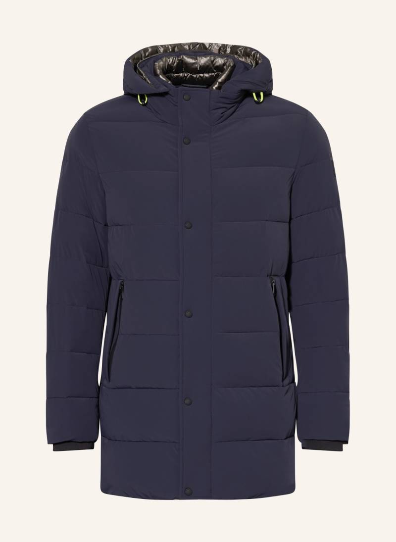 Milestone Steppmantel Mstedros Mit Abnehmbarer Kapuze blau von Milestone