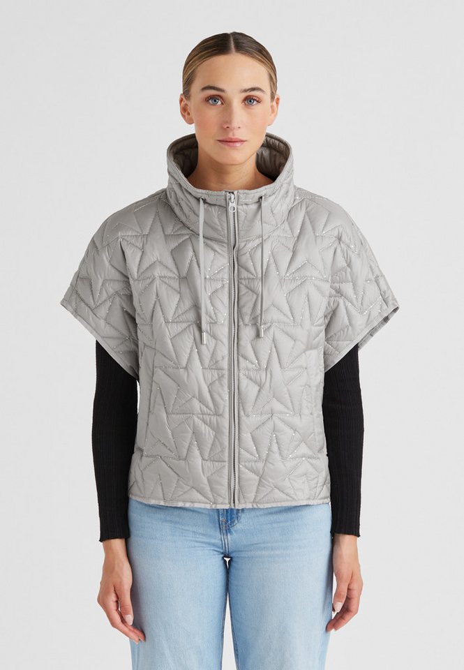 Milestone Steppweste MSFilliastar Damen Weste gesteppt Übergangsweste Pailletten, Tunnelzug von Milestone