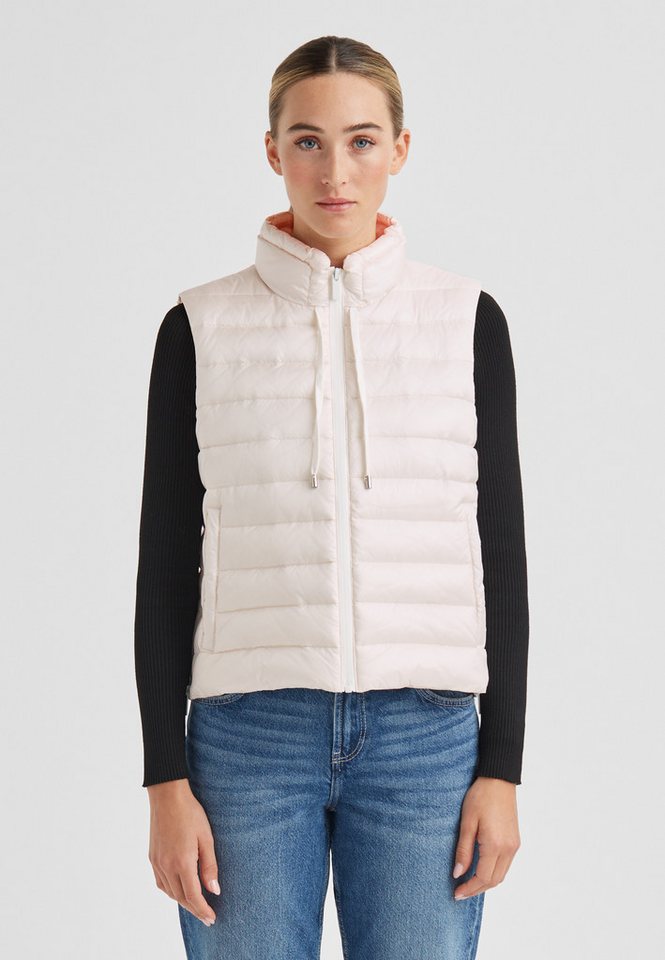 Milestone Steppweste MSKaja Damen Weste gesteppt Übergangsweste Logo Badge, Reißverschlüsse am Seitennahtsaum von Milestone