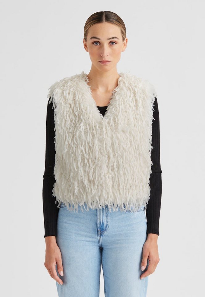 Milestone Strickweste Kunstpelzweste kuschelige Kunstpelz, federleichter Look von Milestone