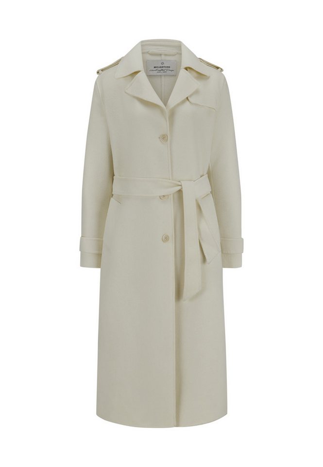 Milestone Trenchcoat MSCosmic Damen Mantel Jacke lang mit Schulterklappen von Milestone