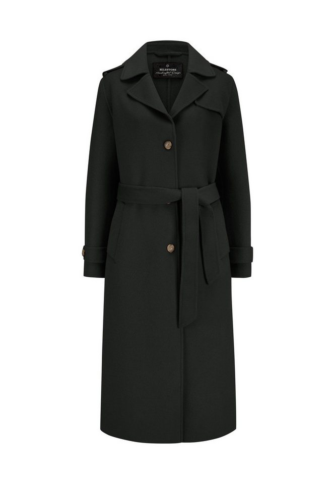 Milestone Trenchcoat MSCosmic Damen Mantel Jacke lang mit Schulterklappen von Milestone