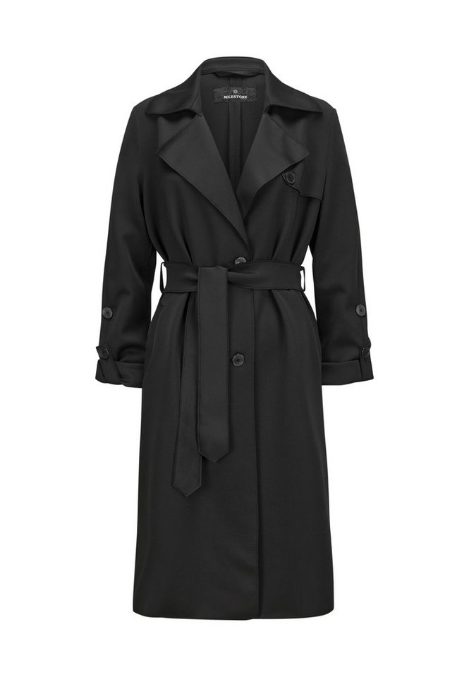 Milestone Trenchcoat MSLenka Damen Mantel Jacke lang feminin, klassisch mit 3/4 Arm von Milestone