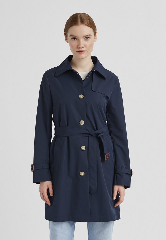 Milestone Trenchcoat MSRumba Damen Mantel Jacke lang klassisch Knöpfe mit Rückenschlitz von Milestone