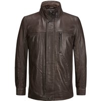 Milestone Wattierte Lederjacke mit Stehkragen und heraustrennbarer Blende von Milestone