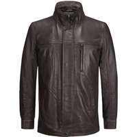 Milestone Wattierte und gefütterte Lederjacke MSBernado aus Lammnappa in 56 von Milestone