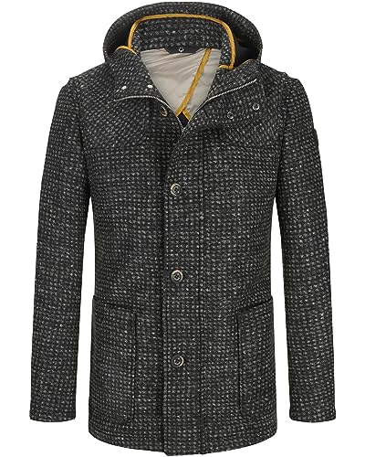 MILESTONE Wolljacke MS-Faris Schwarz/Weiß 56 von MILESTONE