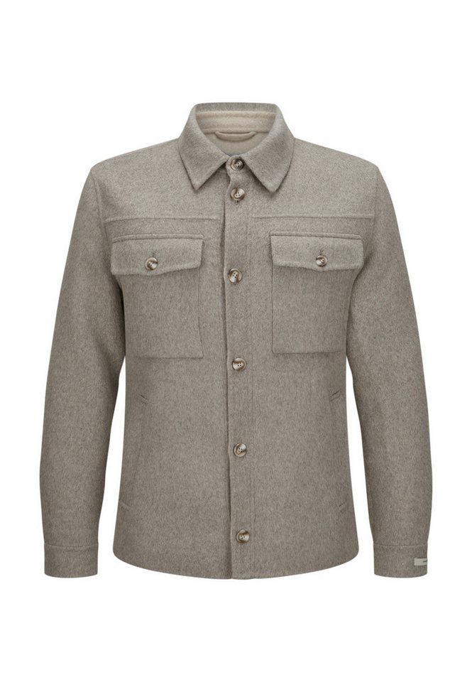 Milestone Wolljacke MSBorgo Herren Jacke Wolle klassisch Knöpfe mit Logo Badge von Milestone