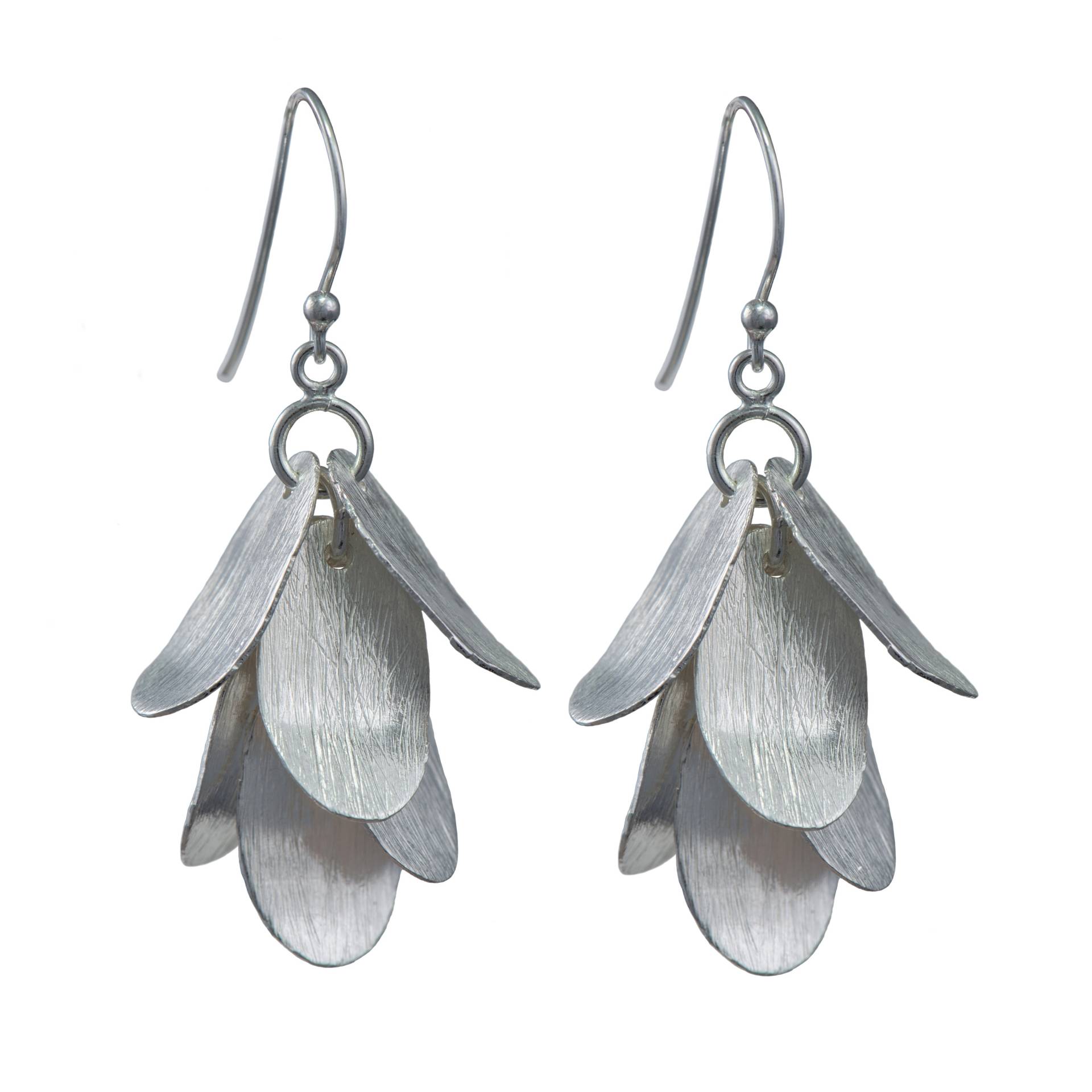 Fallende Blätter Sterling Silber Lange Ohrringe Fallende Blätter Sterling Silber Lange Ohrringe von MilinaLondon