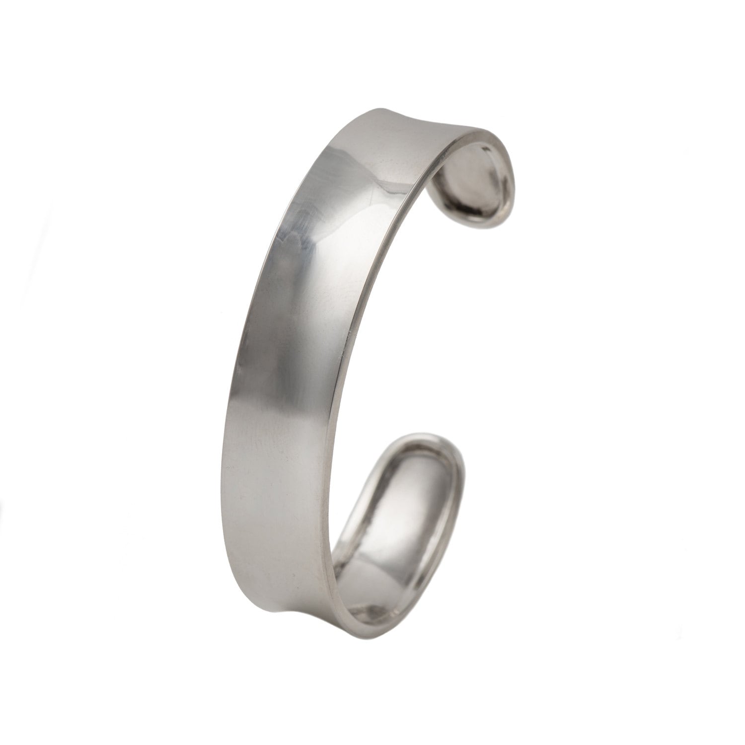 Konkave Sterling Silber Manschette Armband Konkave Sterling Silber Manschette Armband von MilinaLondon