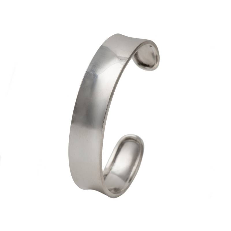 Konkave Sterling Silber Manschette Armband Konkave Sterling Silber Manschette Armband von MilinaLondon