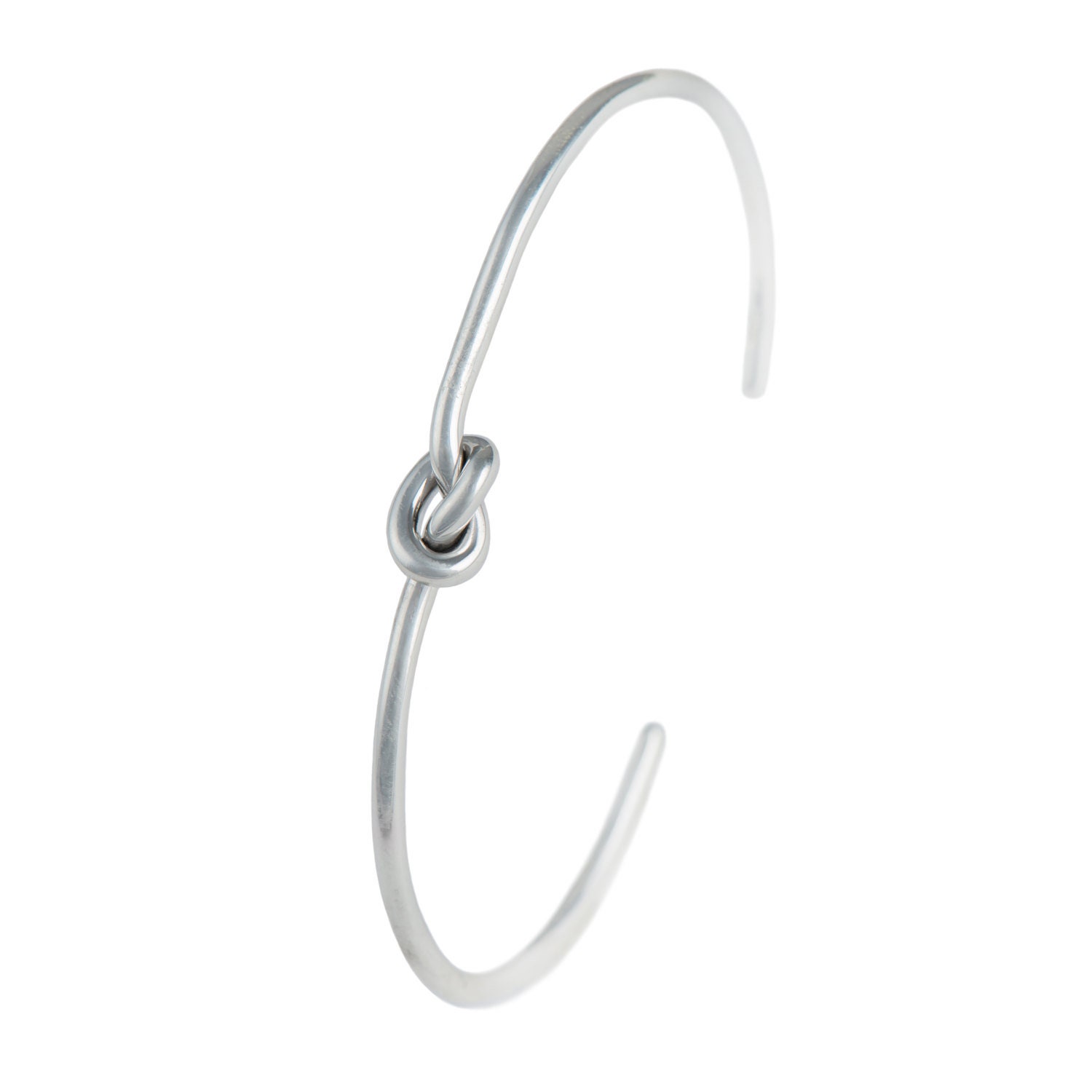 sterling Silber Liebesknoten Einfache Manschette - Einfacher Einzelner Knoten, Eternity Manschette, Unendlichkeit Zierliche sterling Silber Liebesknoten Einfache Manschette - Einfacher Einzelner Knoten, Eternity Manschette, Unendlichkeit Zierliche von MilinaLondon