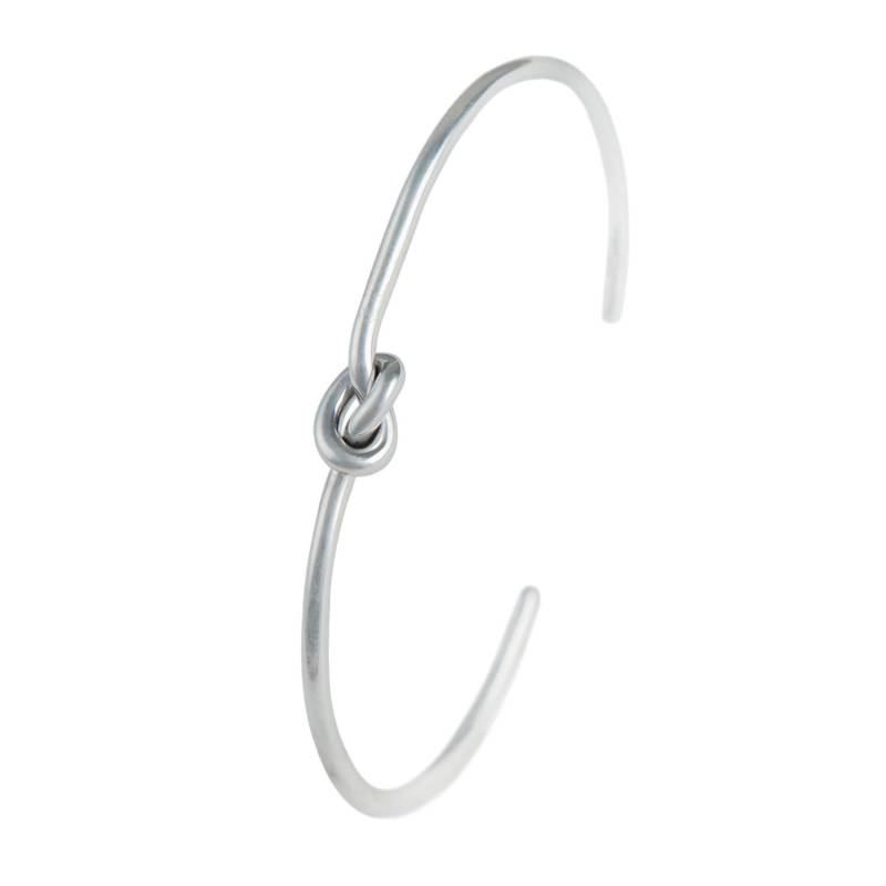 sterling Silber Liebesknoten Einfache Manschette - Einfacher Einzelner Knoten, Eternity Manschette, Unendlichkeit Zierliche sterling Silber Liebesknoten Einfache Manschette - Einfacher Einzelner Knoten, Eternity Manschette, Unendlichkeit Zierliche von MilinaLondon