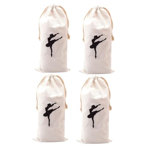 4 Stück aufbewahrungssack Storage Pockets Tanzschuhtaschen Ballettschuhtasche für Mädchen Beutel für Tanzschuhe Schuhbeutel Strahlport Zubehör Handtasche Aufbewahrungstasche X27 von Milisten