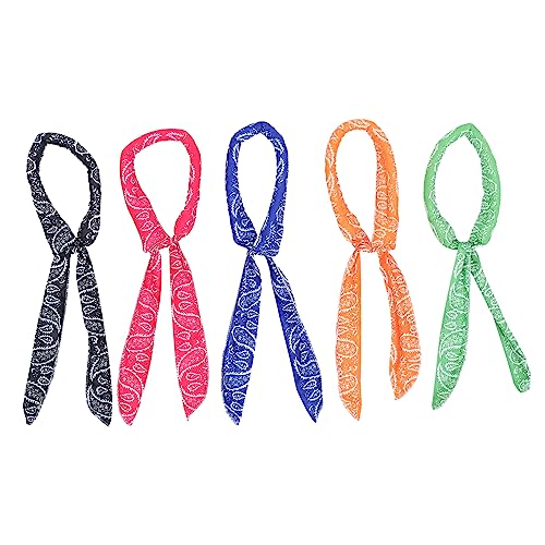 MILISTEN 1 Satz 5 Stück Eisschal kühlendes stirnband kühlende stirnbänder Wiederverwendbar Schal kühlstirnband kühlendes Handtuch Kühlung Cooler Nackenwickel Sommerkühlwerkzeug Polyester von Milisten