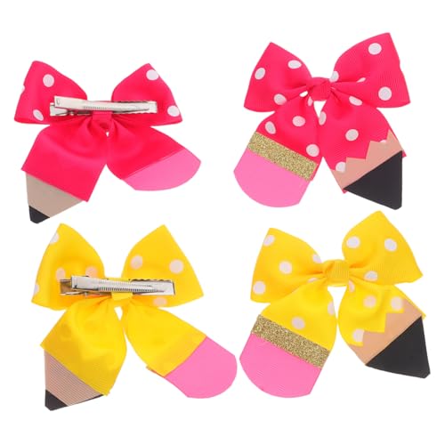 MILISTEN 2 Paare Haarschleifen für Mädchen Große Stoffschleifen mit Rutschfesten Alligator-clips Weiche Babyschleifen Haarnadeln für Kleinkinder und Teens Modische Haar-accessoires von Milisten