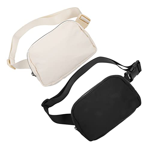 Milisten 2stücke Gürteltasche Für Herren Damen Verstellbare Bauchtasche Zum Laufen Kleine Hüfttasche Outdoor-Reise-Tasche Mit Reißverschluss Für Wandern Einkaufen von Milisten
