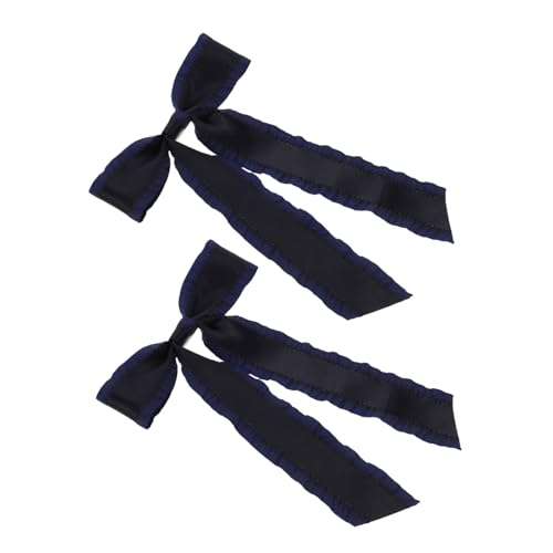 Milisten 2stücke Dunkelblaue Haarschleifen Mit Clip Band Für Haarschleifen Haarschmuck Für Mädchen Und Frauen Minischleifen Fürs Haar von Milisten
