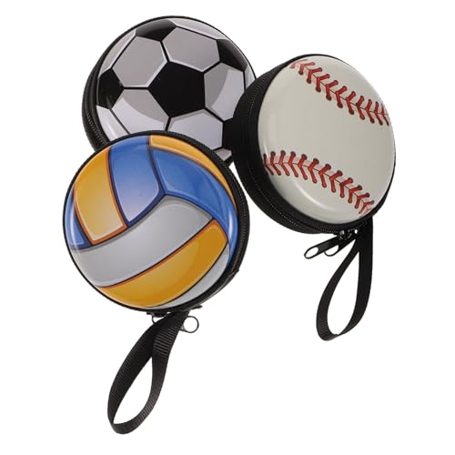 MILISTEN 3St Fußball Aufbewahrungsbox Tasche in Baseballform Mini-Geldbörse Keksdose Geldbörsen-Dekor Sportball-Geldbörse der Ball Aufbewahrungskiste kleine Kiste kleines Geschenk schmücken von Milisten