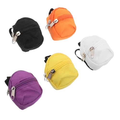 MILISTEN 5 Stück Teiliges Mini Rucksack Schlüsselanhänger Kompakte Zipper Geldbörse Münzbeutel Tragbare Geldtasche für Münzen Karten Ohrhörer Robustes Material Praktische Schlüssel von Milisten