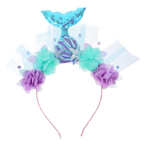 MILISTEN Meerjungfrau Haarreif mit Glitzer Festlicher Kopfschmuck für Partys Geburtstagsfeiern und Karneval Elegantes Haaraccessoire für Damen von Milisten