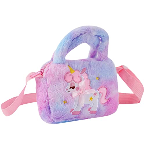 Einhorn-tasche Umhängetasche Für Mädchen Mochilas Transparentes Escolares Einhorn Tasche Reise-kosmetik-organizer-tasche Geldbörse Niedlich Kleine Quadratische Tasche Plüsch Kind von Milisten