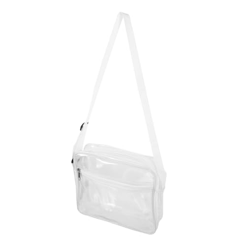 MILISTEN Transparente Umhängetasche Outdoor-Tragetasche Multifunktionale Handtasche Reise-Kosmetiktasche Kleine Durchsichtige Handtasche Einkaufstasche Alle Damen Weiß Geldbörse PVC Bilden von Milisten