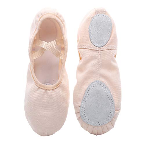 Milisten 1 Paar Tanzschuhe Aus Leder Ballettschuhe Tanzschuhe Aus Segeltuch Balletttanzschuh Alleiniger Schuh Ballettstiefel Ballerinas Ballettschuh/Pantoffel Kind Tanzausrüstung Yoga von Milisten