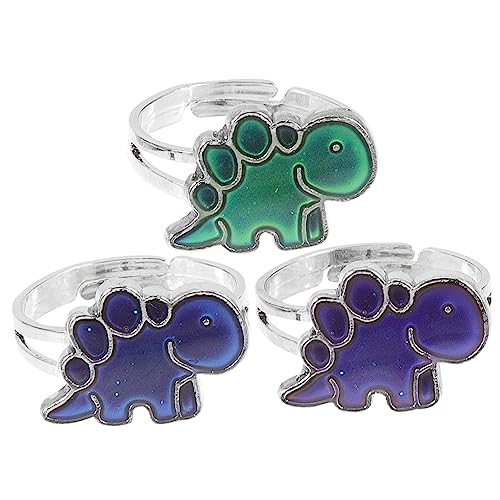 Milisten 1 Satz Dinosaurier Farbwechselring Verstellbarer Stimmungsring Für Damen Und Herren Anpassbar Für Finger Für Halloween Und Themenpartys 3 Stück Milisten 1 Satz Dinosaurier Farbwechselring Verstellbarer Stimmungsring Für Damen Und Herren Anpassbar Für Finger Für Halloween Und Themenpartys 3 Stück von Milisten