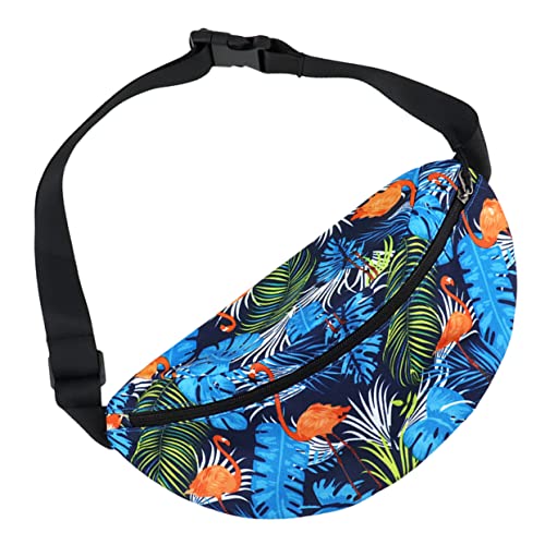 Milisten 1 Stück Nylon Laufgurt mit Digitaldruck Outdoor Sport Bauchtasche für Handy und Wertsachen Dunkelblau Robuste Bequeme und Sichere Aufbewahrung für Reisen von Milisten