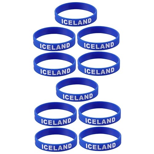 Milisten 10 Stk Dekoratives Armband mit Landesflagge silikonarmband fußball armband Sportarmband aus Silikon Schüttgut Basketball-Geschenke Ohrringe für Männer elastisch von Milisten