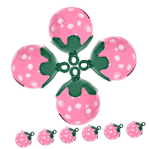 Milisten 10 Stück Teiliges Erdbeerförmiges Haustierhalsband Zubehör Robuste Metallglocken Anhänger Süße Halsketten Charms für Hunde und Katzen Langlebige Farbige Schmuckanhänger für von Milisten