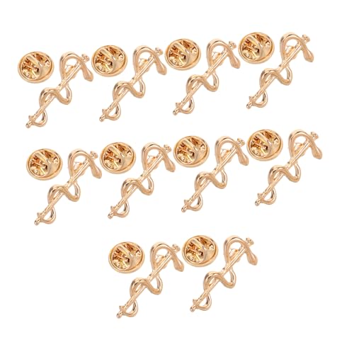 Milisten 10 Stück Teiliges Snake Brooches für Frauen und Männer Stilvolle Schlangenumwicklung Brosche für Arzt und Modisches für Anlässe Zubehör für Kleidung und Taschen von Milisten