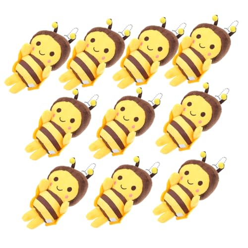 Milisten 10stücke Plüsch Biene Anhänger Bienen Schlüsselanhänger Plüsch Tier Hänge Dekoration Für Rucksack Schultertasche Für Junge Mädchen Heim Deko von Milisten