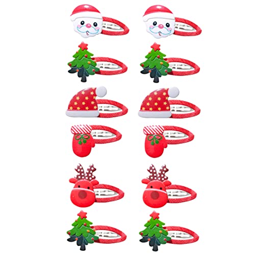 Milisten 12 Stück Teiliges Weihnachts Haarspangen Rentiergeweih Design Bunte Niedliche Haarklammern für Mädchen Festliche Bequeme Haar Accessoires für Weihnachtsfeier und von Milisten