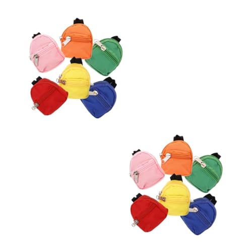 Milisten 2 Sätze Puppen Ankleidetasche Schlüsselanhänger Kindertragetasche Miniaturen Mädchen Kleiner Rucksack Puppen Weiche Accessoires Süßes Klein Für Mini 6 Stück * 2 von Milisten