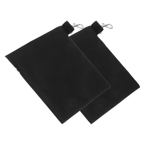 Milisten 2 Stück Golfballtasche aus Nylon mit Reißverschluss und Drehkarabiner Kompakte Golf Zubehör Tasche für Bälle Tees Divot Tools Leichte und Robuste Golftasche für Herren und Damen von Milisten