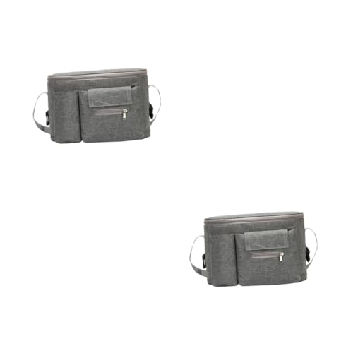 Milisten 2 Stück Mehrzweck Wickeltasche für Kinderwagen wasserdichte Organizer Tasche mit Praktischen Fächern für Babyflasche Tücher und für Unterwegs von Milisten