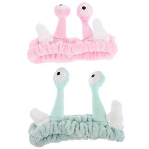 Milisten 2stücke Teiliges Süßes Schnecken-spa Stirnband-set Elastisches Haar-accessoire Für Mädchen Hautpflege-stirnband von Milisten