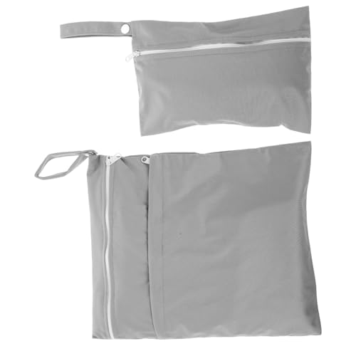 Milisten 2 Stück Wickeltasche Baumwollspeicherbeutel Reisewäscheltasche Graue Waschbeutel Klein Wasserdichter Kulturbeutel Nasstaschen Für Die Reise Kulturbeutel Frauen Polyester Dunkelgrau von Milisten