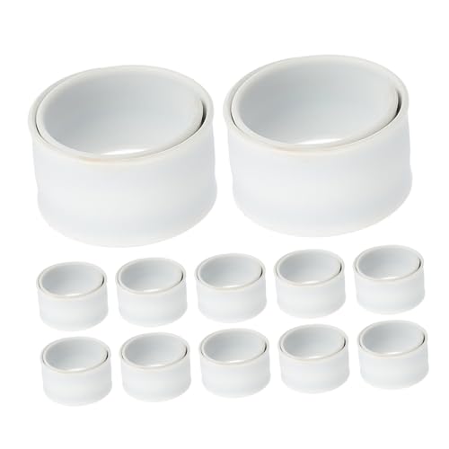 Milisten 20 Stück Teiliges Weißes Silikon Slap Armband für DIY Blanke Snap Wristbands Vielseitig Bemalbar für Bastelprojekte Partygeschenke Schulaktivitäten und Kreative Handarbeiten von Milisten